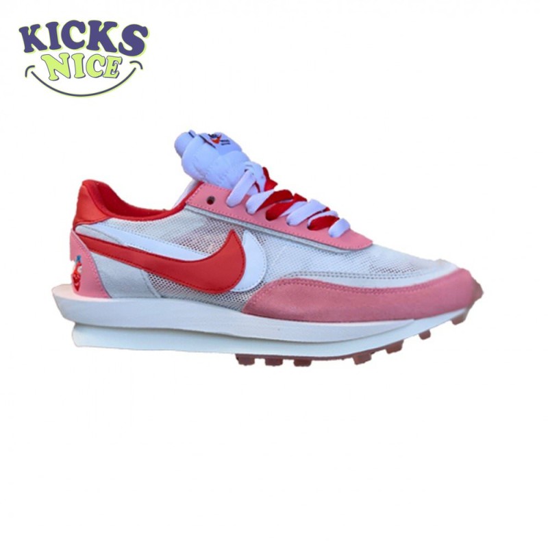 2019 Sacai x Nike LVD Waffle Daybreak Swoosh Pink Gery White Red BV0073 500 Size 36-46