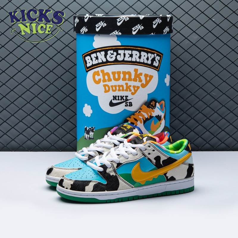 Ben & Jerry's x Dunk Low SB 'Chunky Dunky' Special Ice Cream Box Size 36-47.5