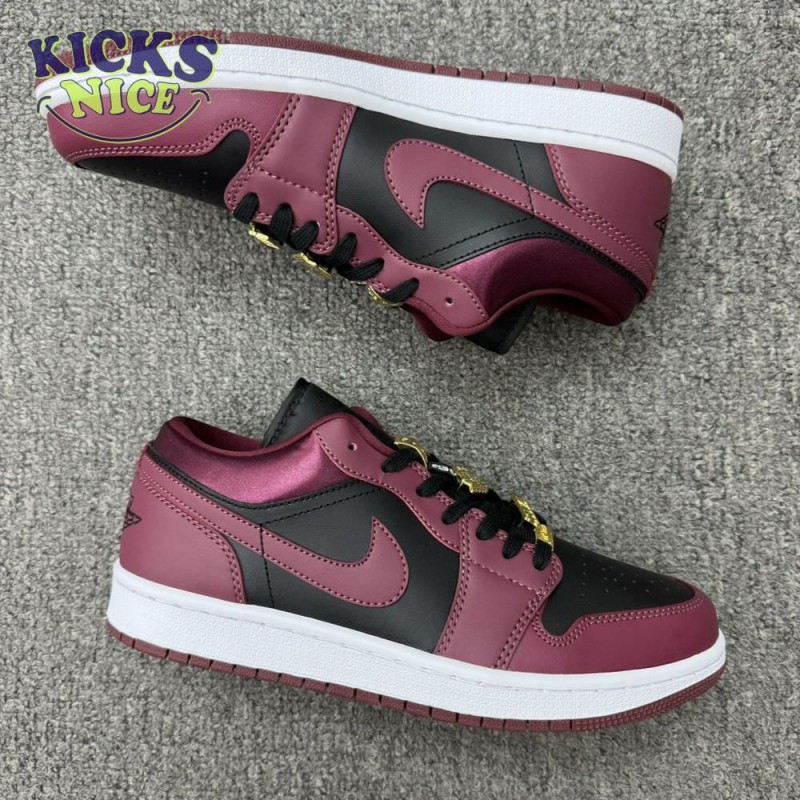 Jordan 1 Low Dark Beetroot Black DB6491-600 Unisex Size