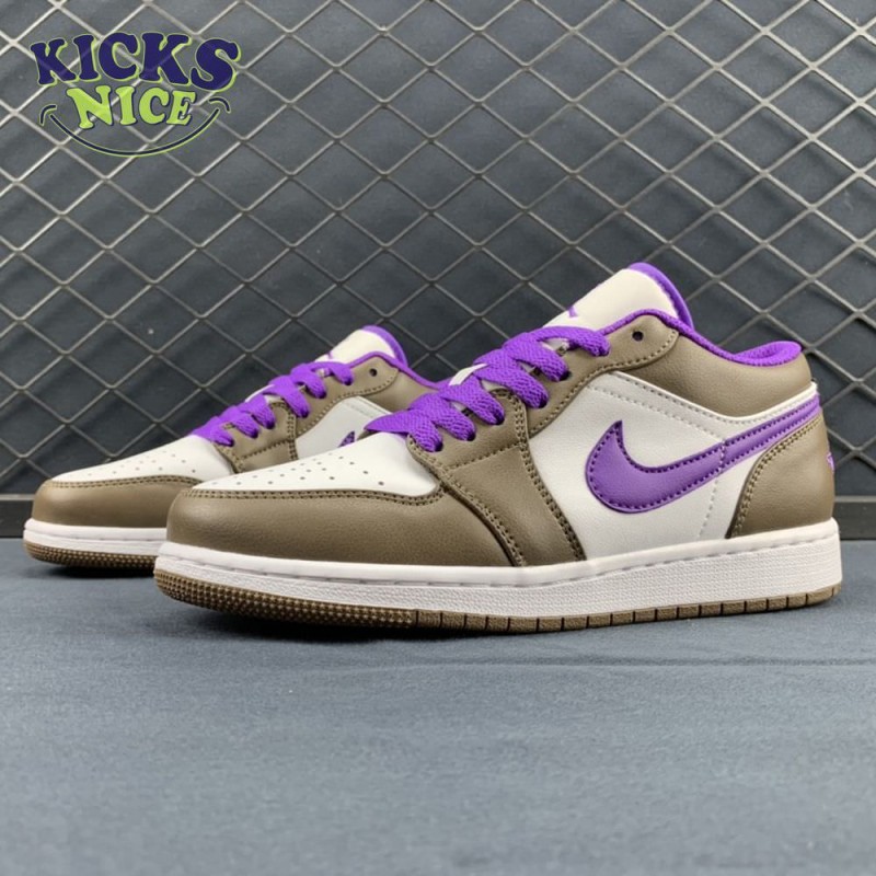 Jordan 1 Low Purple Mocha 553558-215 Size 36-47.5